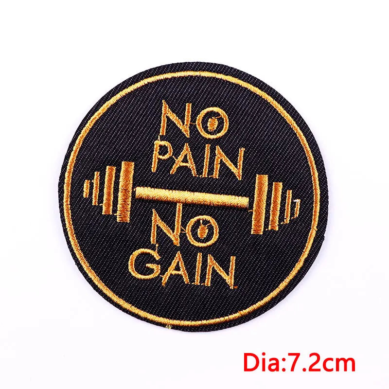 Letter Embroidered Patch Cartoon/Personality Letter Slogan Patch Iron On Patches For Clothing thermoadhesive Patches Sew Badges