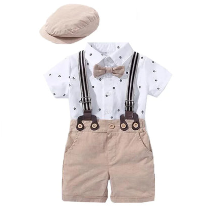 Kids Boys Formal Party Outfits Clothes Set Wedding Birthday Toddler Boy Gentleman Handsome Children Elegant Suit 1 2 3 4 5 Years