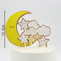 Cute Rabbit Balloon Ornaments Star Happy Birthday Cake Topper Easter Birthday Party Cake Baking Kids