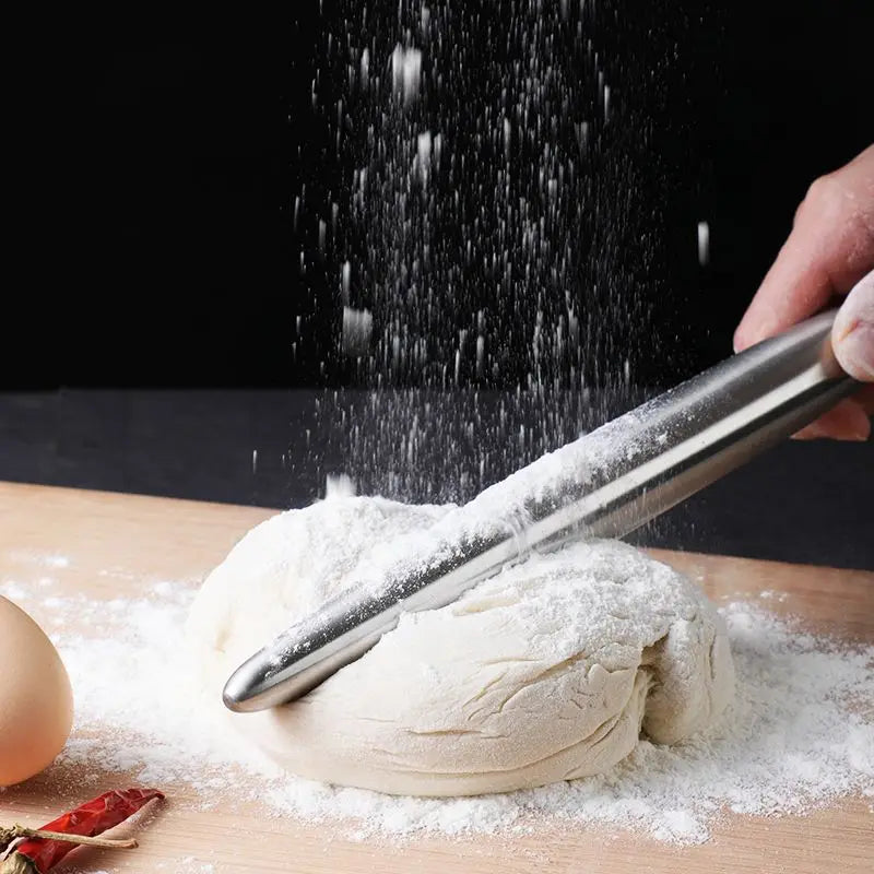 Rolling Pin Stainless Steel 18/24/30cm Kitchen Utensils Dough Bake Pizza Noodles Cookie Dumplings Making Non-stick Baking Tools