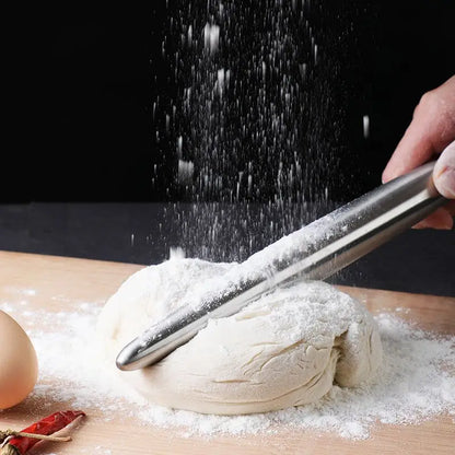 Rolling Pin Stainless Steel 18/24/30cm Kitchen Utensils Dough Bake Pizza Noodles Cookie Dumplings Making Non-stick Baking Tools