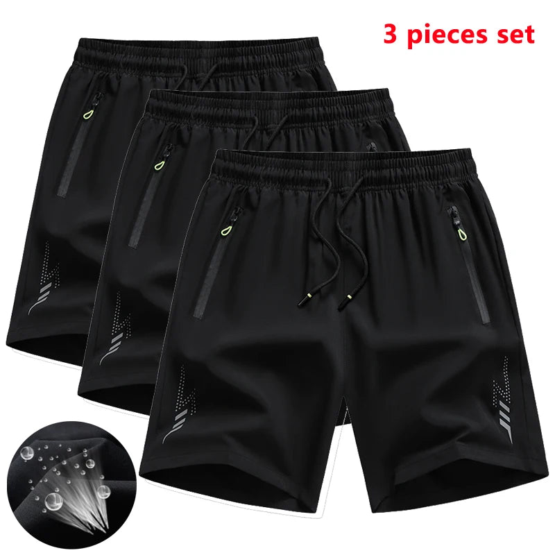 Men’s 3‑Pack Quick‑Dry Running Shorts – Gym, Training & Summer Sports