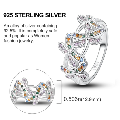 925 Sterling Silver Ring – Colorful Cubic Zirconia Women’s Wedding & Engagement Jewelry