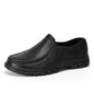 Chef shoes four season new anti slip oil resistant plus size business casual men's work leather shoes fashion comfort soft soled
