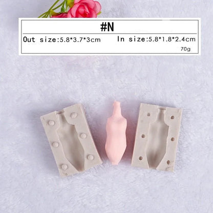 3D Doll Body Silicone Mold Fondant Chocolate Cake Decorating Tool DIY Clay Soft Pottery Doll Human Body Hand and Feet Mold