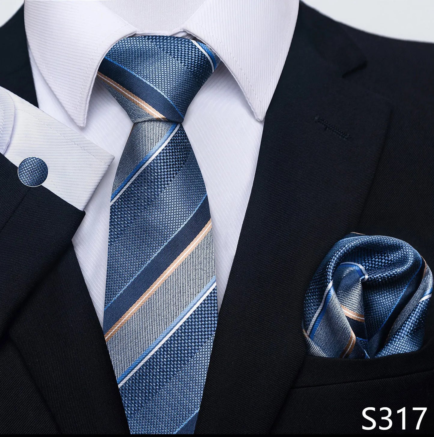 Silk Tie Pocket Squares Necktie Suit Accessories