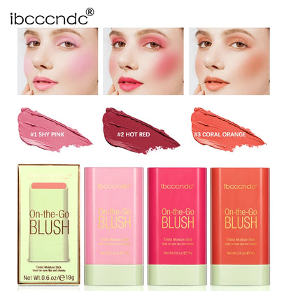 Waterproof High Color Rouge Blusher Cream Stick