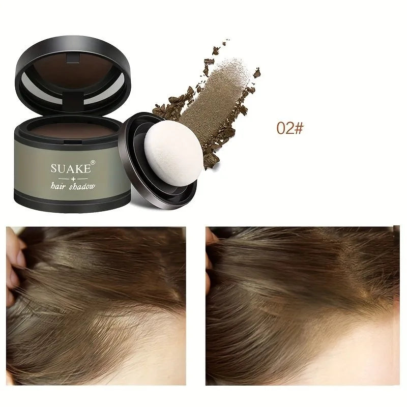 Hairline concealer, black hair root cover, natural instant waterproof hairline shadow powder, cover hair roots