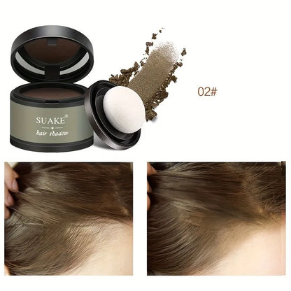 Hairline concealer, black hair root cover, natural instant waterproof hairline shadow powder, cover hair roots