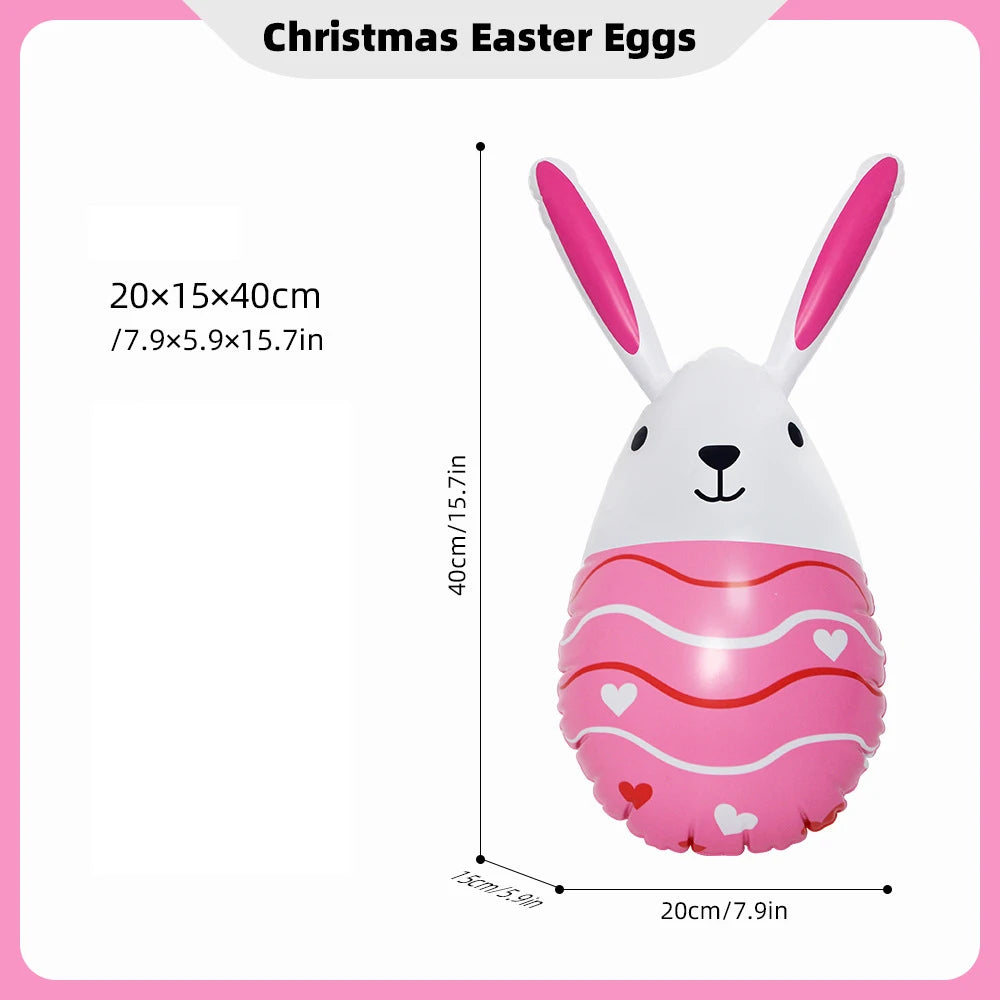 35/40cm Easter Rabbit Eggs Ballon PVC Children Inflated Ballon Garden Home Decoration Outdoor Kid Toys Ornament