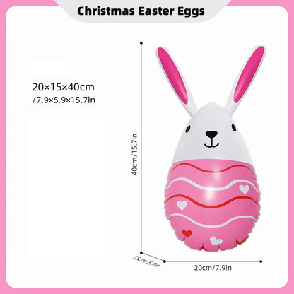 35/40cm Easter Rabbit Eggs Ballon PVC Children Inflated Ballon Garden Home Decoration Outdoor Kid Toys Ornament