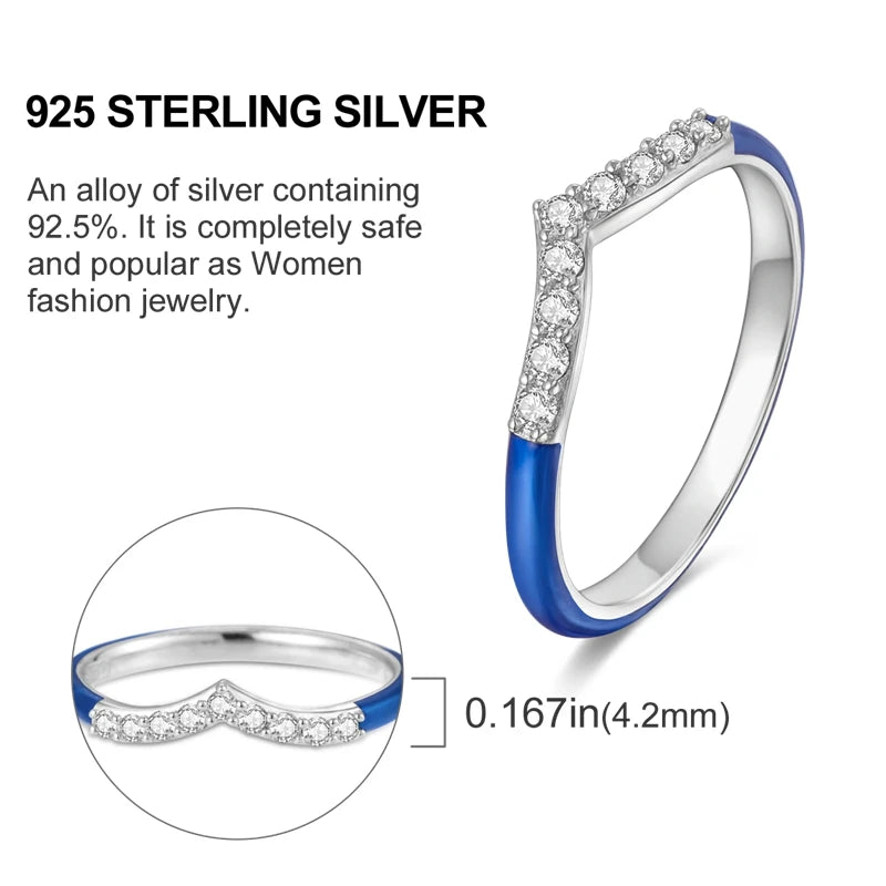 925 Sterling Silver Ring – Colorful Cubic Zirconia Women’s Wedding & Engagement Jewelry