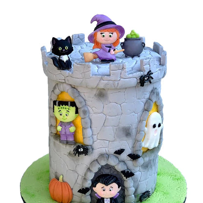 Halloween Witch Cat Cauldron Silicone Sugarcraft Mold Resin Tools Cupcake Baking Mould Fondant Cake Decorating Tools