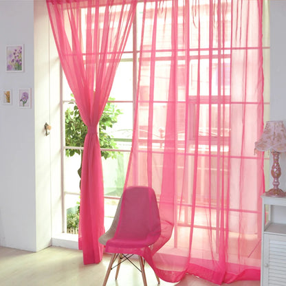 Transparent Solid‑Color Window Gauze Curtains – Light‑Luxury Sheer Panels for Weddings & Home Decor, Easy to Install
