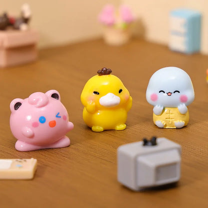 6‑Piece Pokémon Mini Figure Set – Pikachu, Charmander, Bulbasaur Luminous Q‑Version Toys
