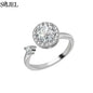 Korean Fashion Daisy Spinner Fidget Ring Multiple Style Sunflower Rose Snowflake Rotate Freely Anti Stress Anxiety Rings Wedding
