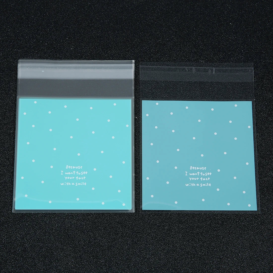 100pcs Transparent Self-adhesive Candy Gift Bags Little Dots Bread Toast Cookies Baking Packaging Bag Birthday Party Supplies