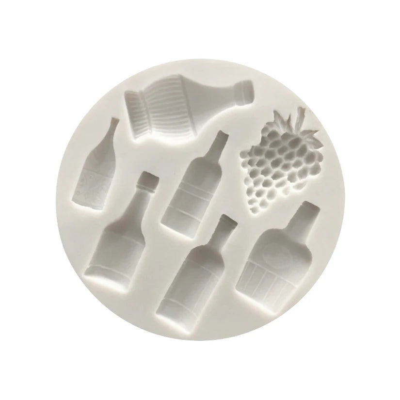 Grapes Wine Shapes Silicone Fondant Cake Chocolate Candy Silicone Decorating Mold Tools