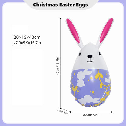 35/40cm Easter Rabbit Eggs Ballon PVC Children Inflated Ballon Garden Home Decoration Outdoor Kid Toys Ornament