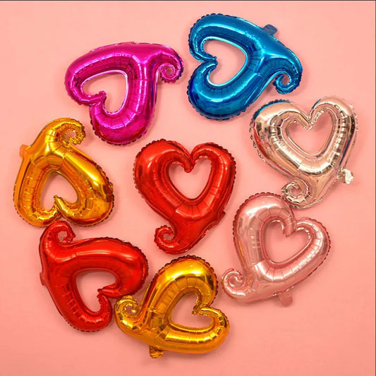 10pcs 18inch Hook Foil Helium Balloons 45x45cm Size Heart Shaped Wedding Valentine's Day Party Decoration Balloons Supplies