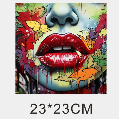 Graffiti Animal Iips Fashion Iron Sticker Patch For Clothing T-shirt DIY Hoodie Jacket Sticker DTF PPatch Is Waterproof