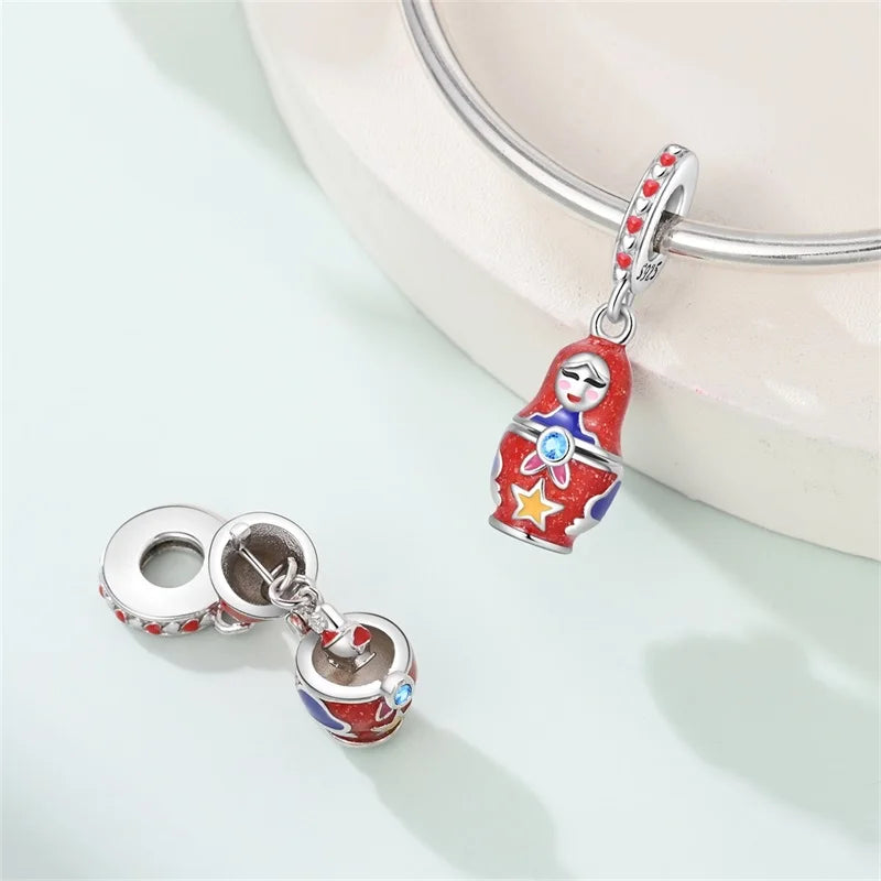 925 Sterling Silver Hot Sale 3D Openable Locket Bracelet Charm Bead Easter Pendant Fit Bracelet Necklace for Women DIY Gift