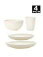 4/16/32pcs Plastic reusable tableware set,