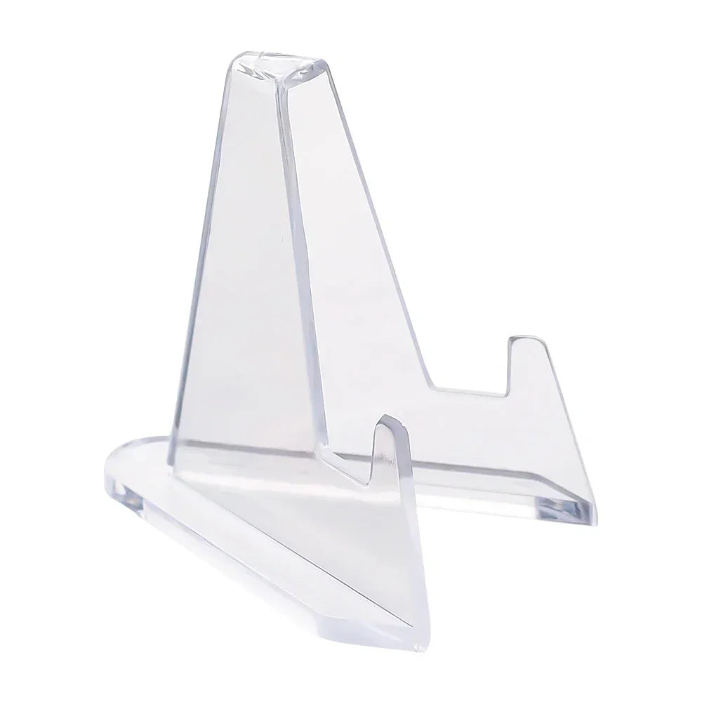 10-1PCS Magnetic Cards Holder for Trading Card Support Set Arcylic Triangle Card Display Stand Waterproof Transparent Protector