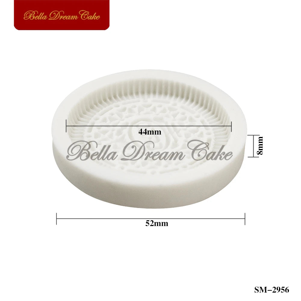 3D Mini Cream‑Filled Cookie Silicone Mold – Biscuit, Fondant & Chocolate DIY Baking Tool
