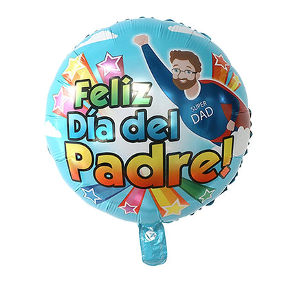 10pcs 18Inch Spanish English Happy Father's Day Foil Helium Balloon Feliz Dia Super Papa Air Globos Party Decoration Gift Baloes