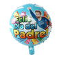 10pcs 18Inch Spanish English Happy Father's Day Foil Helium Balloon Feliz Dia Super Papa Air Globos Party Decoration Gift Baloes