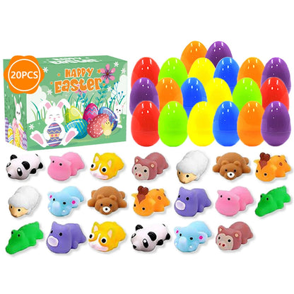 122-12PCS Easter Basket Stuffers with Stress Relief Toys Surprise Easter Eggs for Easter Egg Hunt Easter Party Favors Easter Egg
