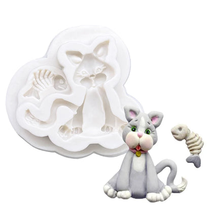 Monkey Lion Bunny Elephant Giraffe Silicone Sugarcraft Mold Resin Tools Cupcake Baking Mould Fondant Cake Decorating Tools