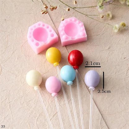 Mini 3D Oval Balloon Silicone Mold DIY Fondant Cake Decorating Tool Chocolate Gumpaste Resin Clay Candle Molds Bakewar
