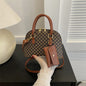 Luxury Shell Handbag for Women – Plaid Shoulder & Crossbody Bag with Mini Purse