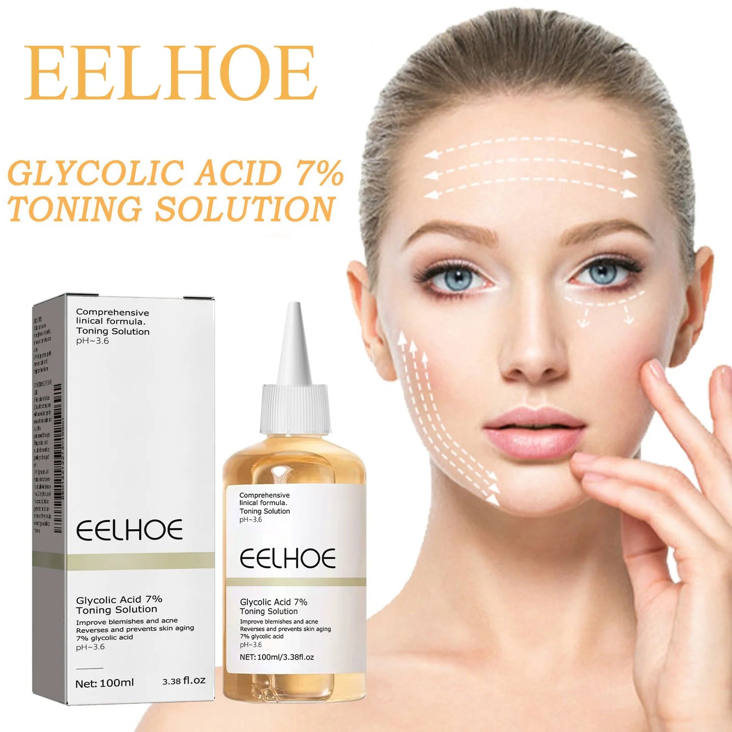Glycolic Acid 7% Toning Solution – Exfoliating Toner for Acne, Glow, Firming & Anti‑Wrinkle Care