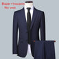 Men's (suit + Vest + Trousers) Solid Color Business Suit 3/2 Business Suit