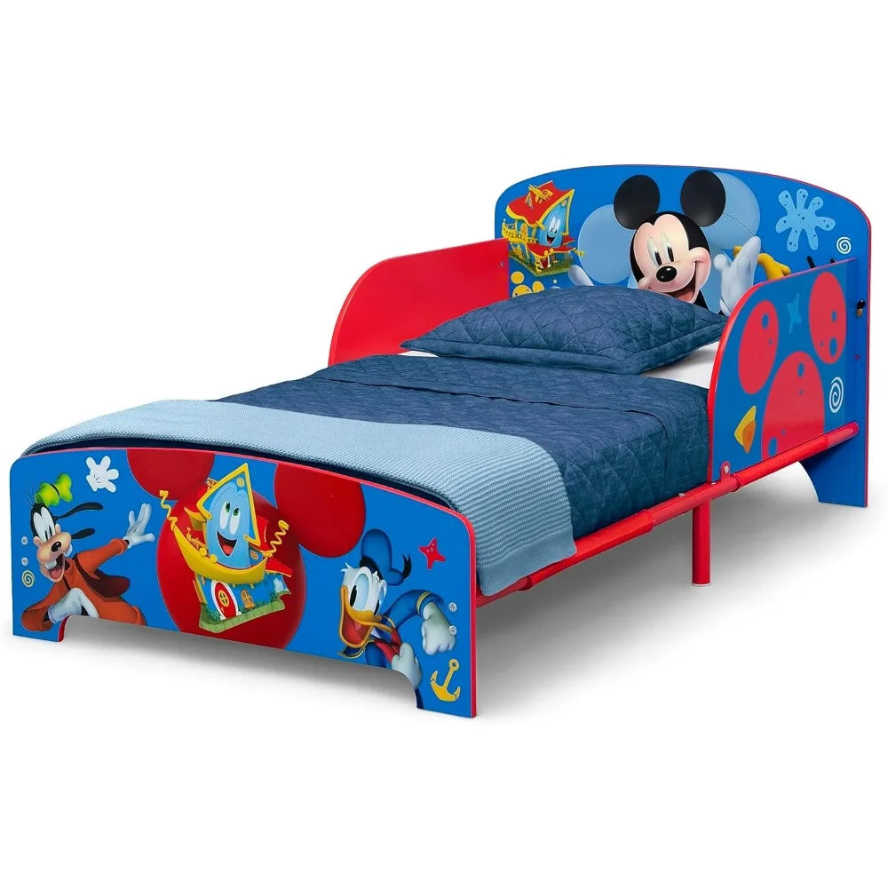 Disney Mickey Mouse Wood and Metal Toddler Bed