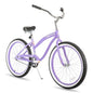 Beach Cruiser Bike for Girls Boys Men Women, 20 24 26 single speed kids cruiser with coaster brake, multiple colors, steel fram