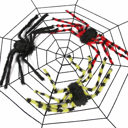 1.5/2.5m Giant Spider Webs Halloween Decorations,White Black Spider Web for House,Large Horror Stretchy Cobweb for Outdoors