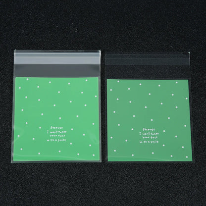100pcs Transparent Self-adhesive Candy Gift Bags Little Dots Bread Toast Cookies Baking Packaging Bag Birthday Party Supplies