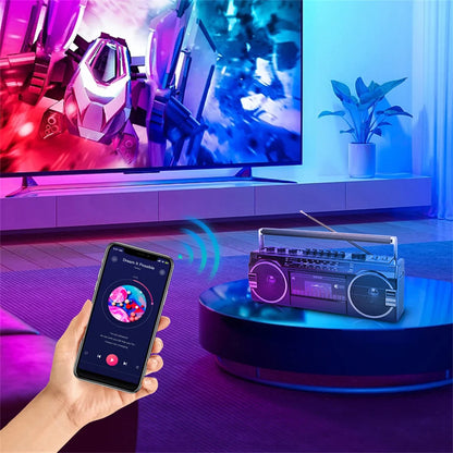 Cassette Radio Player MP3 & Recorder with AM/FM/SW Bluetooth Speaker Portable Loud High Quality