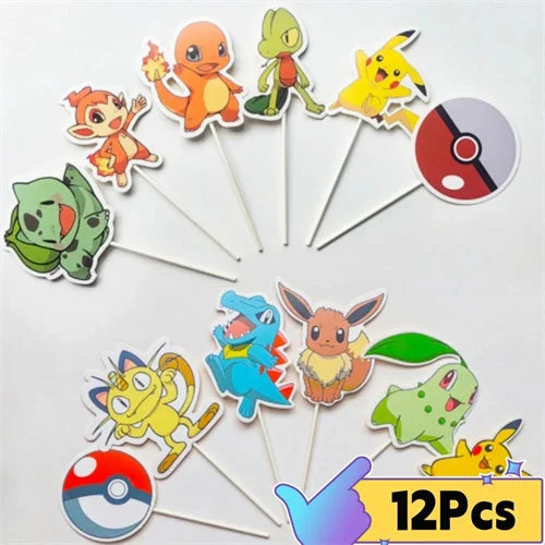 Pokémon birthday party decoration Balloon Disposable Tableware Tablecloth Straws Cup Plates Baby Shower Supplies