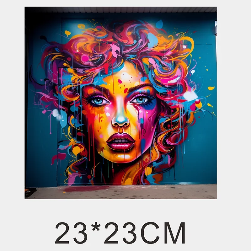 Graffiti Animal Iips Fashion Iron Sticker Patch For Clothing T-shirt DIY Hoodie Jacket Sticker DTF PPatch Is Waterproof