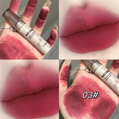 Matte Black Waterproof Lip Mud – Gothic Velvet Mousse Lipstick, Non‑Stick & Moisturizing