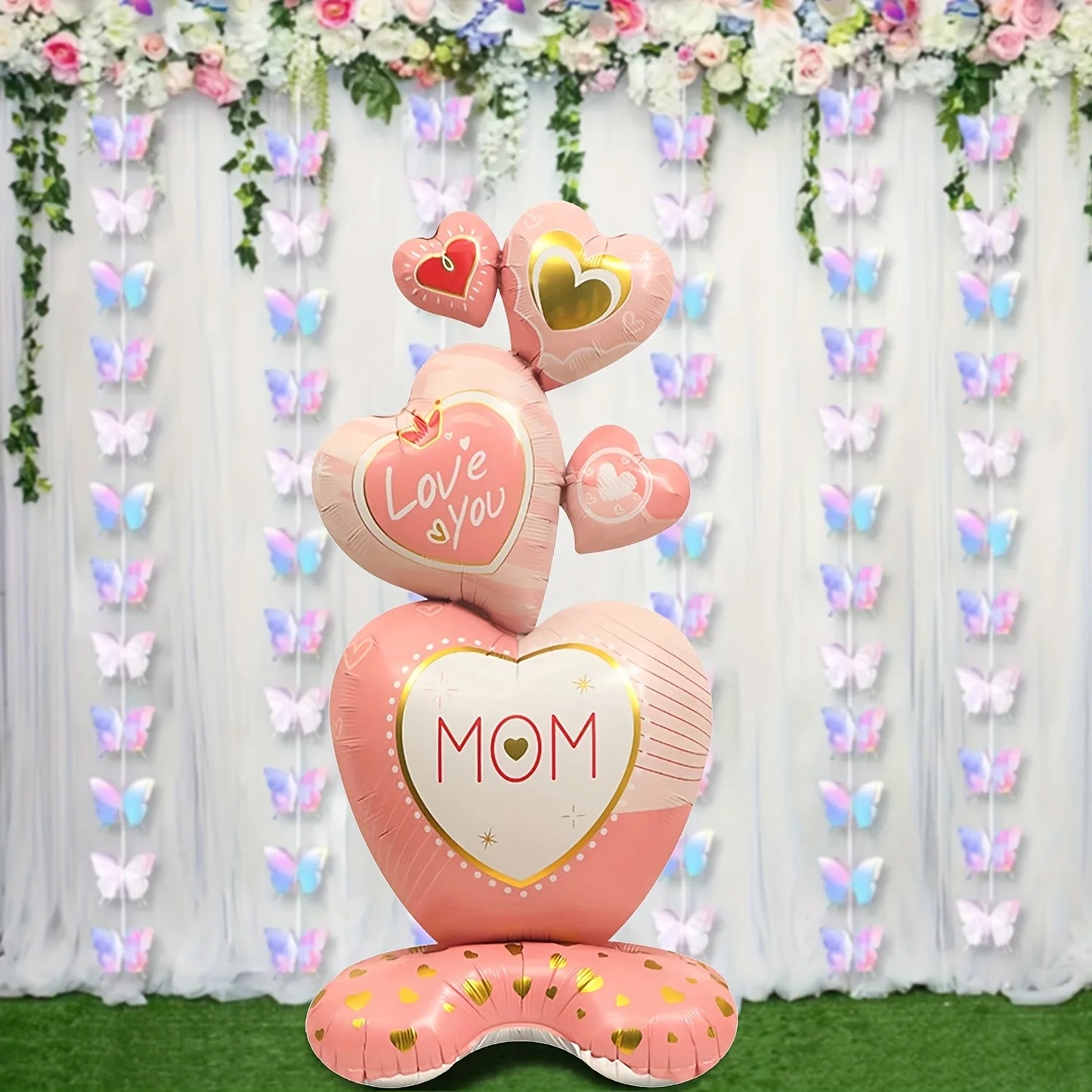 1pc 60 inch oversized standing love mom aluminum film balloon Mother's Day party decoration, birthday party decoration