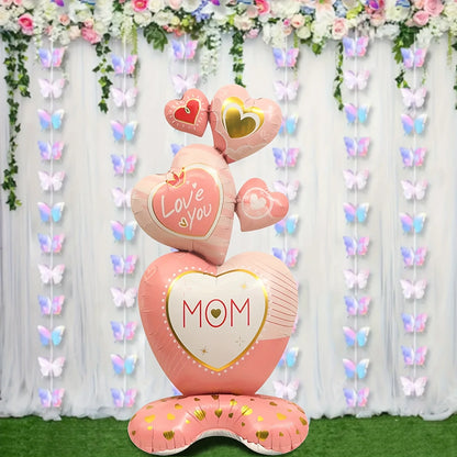 1pc 60 inch oversized standing love mom aluminum film balloon Mother's Day party decoration, birthday party decoration