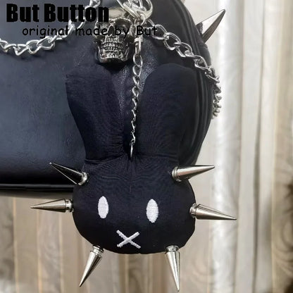 Gothic Lolita Hedgehog & Bunny Handbag – Steampunk One‑Shoulder Harajuku Spike Skeleton Tote