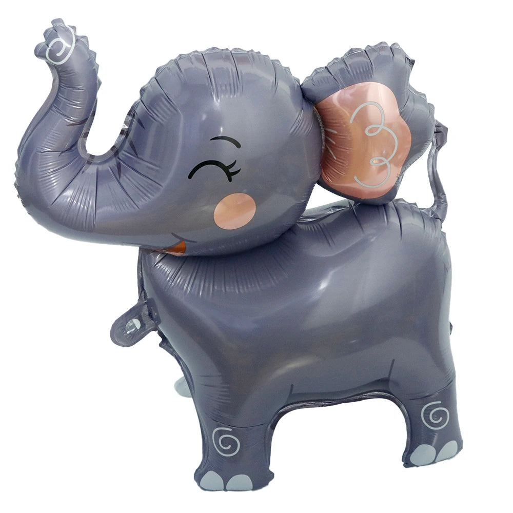 3D Standing  Elephant Aluminum Film Balloon Birthday Party Decorations Supplies Baby Shower Wedding Theme Party Balloon