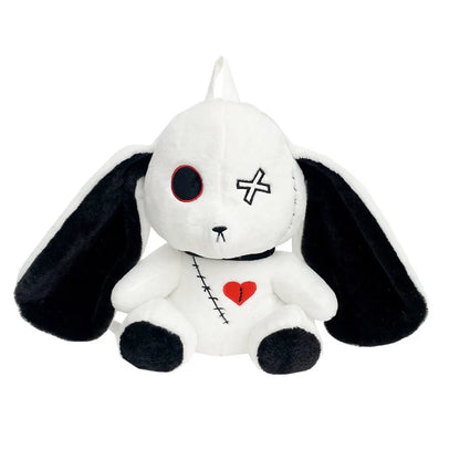 Kawaii Plush Rabbit Small Backpack Cute Gothic Stuffed Animal Purse Plushie Bag Nightmare Before Christmas Aesthetic Bunny Doll